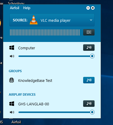 With AirFoil Groups, you can broadcast to multiple computers with a single click.